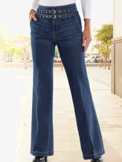 Mandarin Jeans|Pantalons<Jean bootcut ceinture