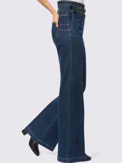 Mandarin Jeans|Pantalons<Jean bootcut ceinture