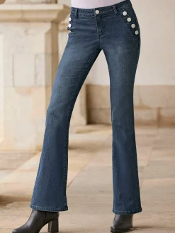 Mandarin Jeans|Pantalons<Jean bootcut coupe bootcut tendance