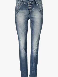 Linea Tesini Pantalons<Jean boyfriend coupe droite