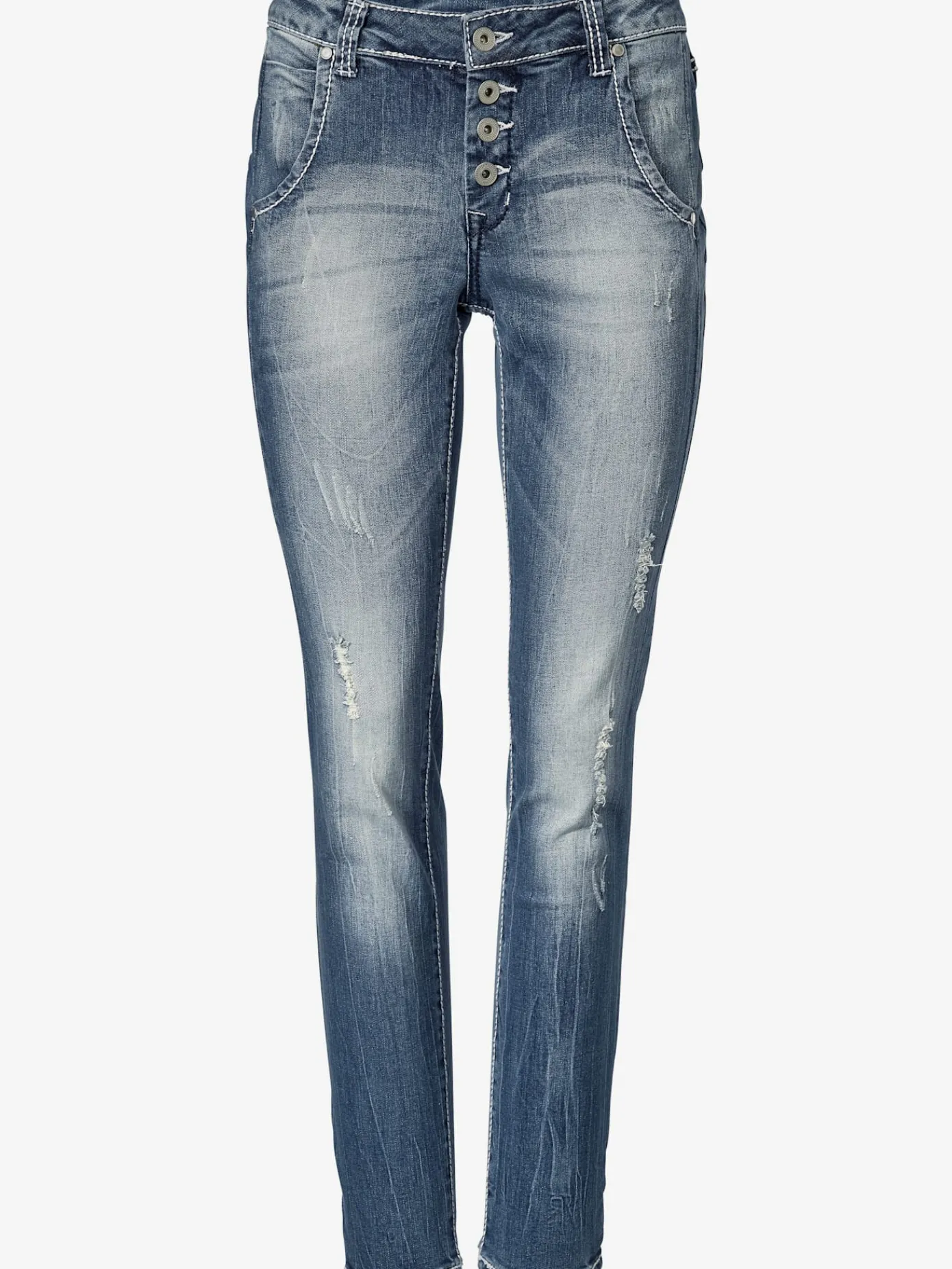 Linea Tesini Pantalons<Jean boyfriend coupe droite