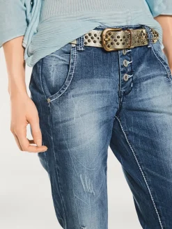 Linea Tesini Pantalons<Jean boyfriend coupe droite