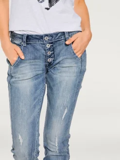 Linea Tesini Jeans|Pantalons<Jean boyfriend coupe droite