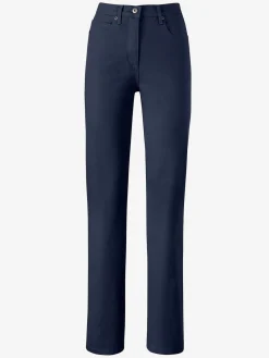 Pantalons<Jean broderie décorative sur les poches arrières