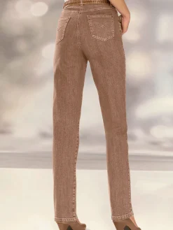 Pantalons<Jean broderie décorative sur les poches arrières