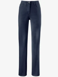 Pantalons<Jean broderie décorative sur les poches arrières