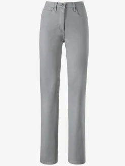 Pantalons<Jean broderie décorative sur les poches arrières