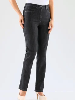 Pantalons<Jean broderie décorative sur les poches arrières