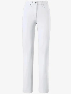 Pantalons<Jean broderie décorative sur les poches arrières