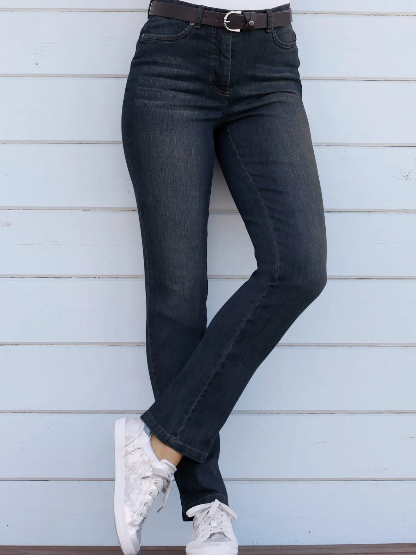 Collection L Pantalons<Jean confortable grace au stretch effet délavé