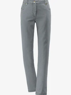 Fair Lady Pantalons<Jean coupe droite avec ceinture élastique au dos