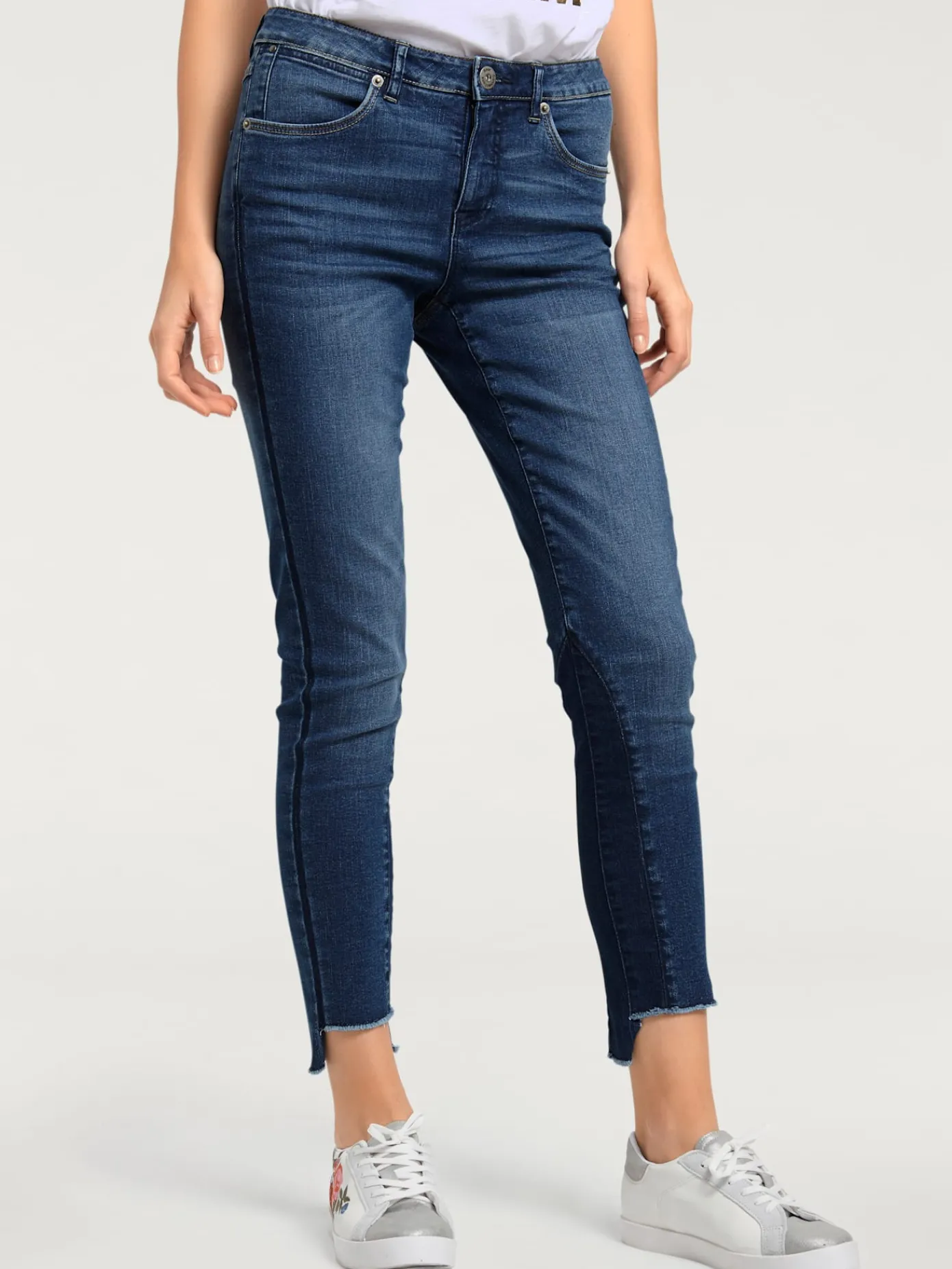Linea Tesini Pantalons|Jeans<Jean déchiré longueur 7/8