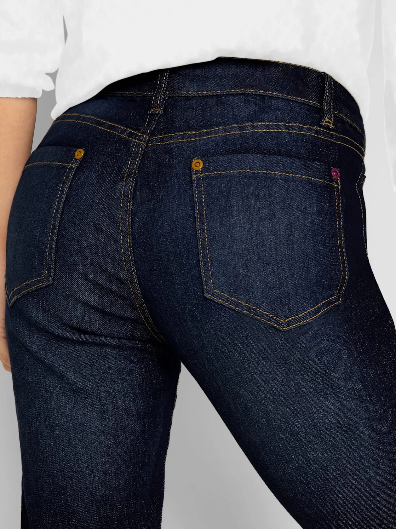 Pantalons<Jean droit avec coton