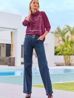 Rick Cardona Jeans|Pantalons<Jean droit livré avec ceinture