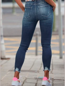 Buffalo Jeans|Pantalons<Jean effet déchiré jambes affinées