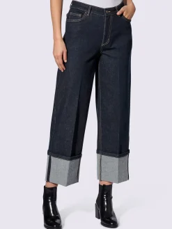 Rick Cardona Jeans|Pantalons<Jean extensible finition des jambes avec revers