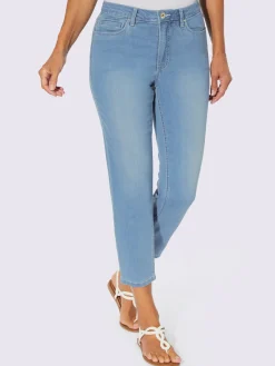 Collection L Jeans|Pantalons<Jean femme 7/8 delavé