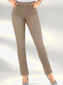 Pantalons<Jean femme confortable avec ceinture élastique
