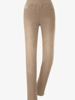 Pantalons<Jean femme confortable avec ceinture élastique