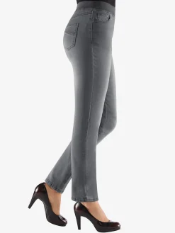 Pantalons<Jean femme confortable avec ceinture élastique
