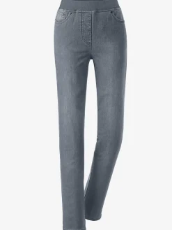 Pantalons<Jean femme confortable avec ceinture élastique