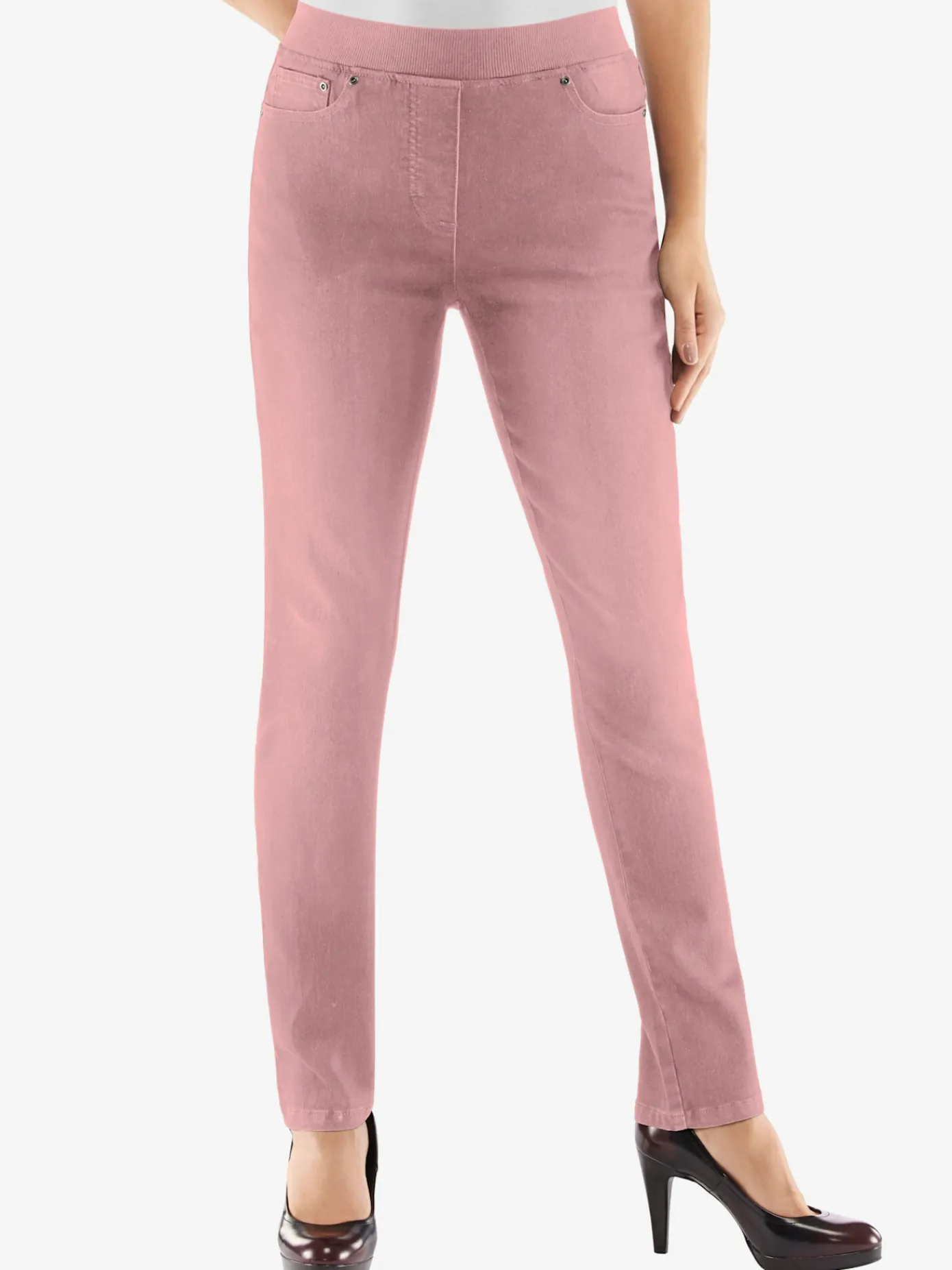 Pantalons<Jean femme confortable avec ceinture élastique