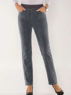 Pantalons<Jean femme confortable avec ceinture élastique