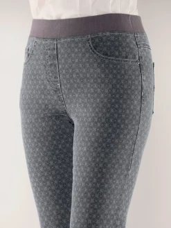 Pantalons<Jean femme confortable avec ceinture élastique