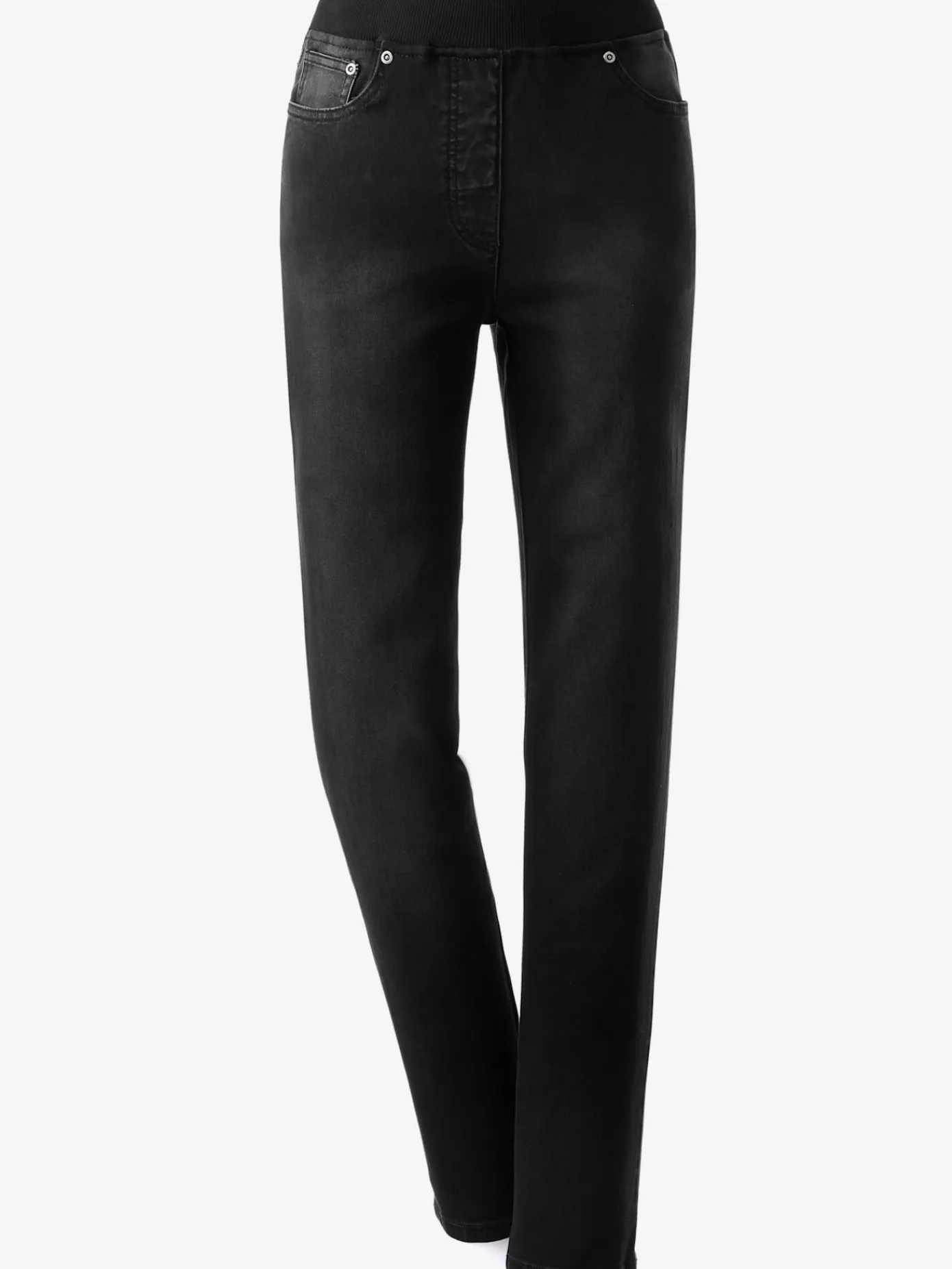 Pantalons<Jean femme confortable avec ceinture élastique