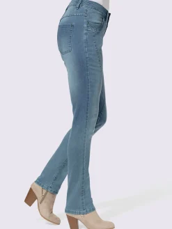 Jeans|Pantalons<Jean femme coupe boyfriend délavé avec coutures décoratives