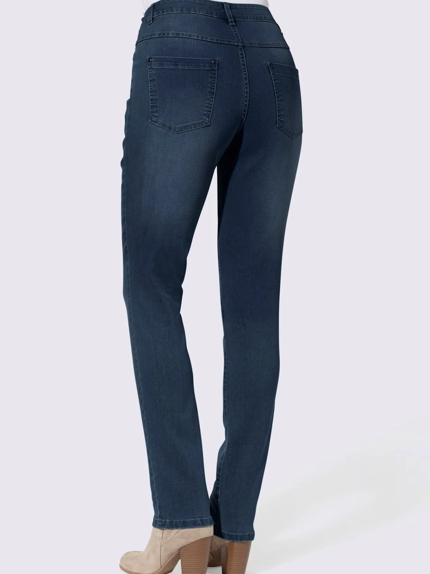 Pantalons<Jean femme coupe boyfriend délavé avec coutures décoratives