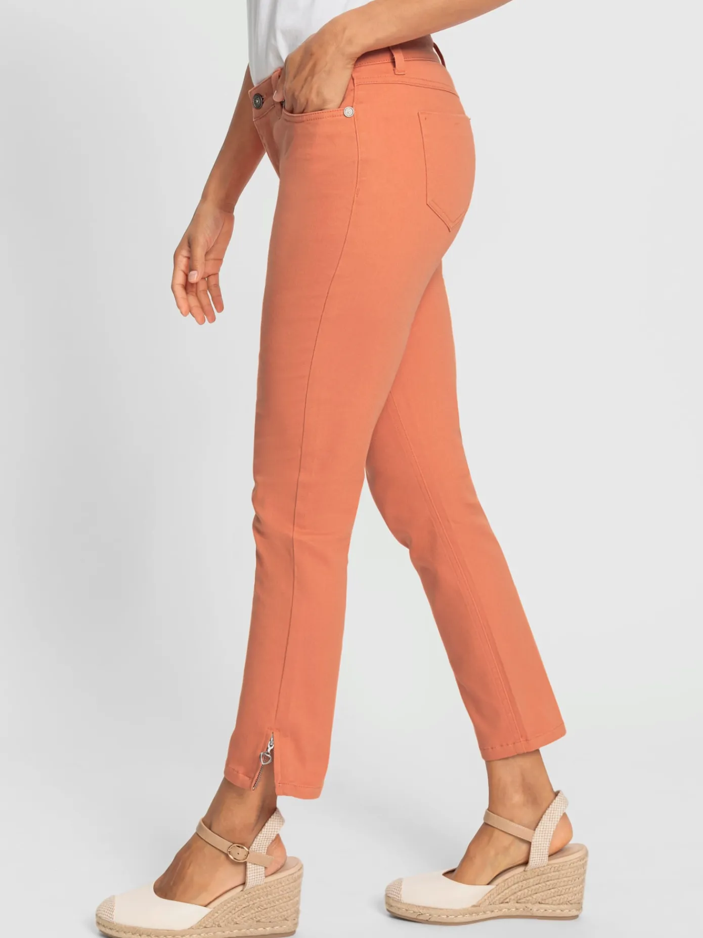 Pantalons<Jean fentes latérales à glissière