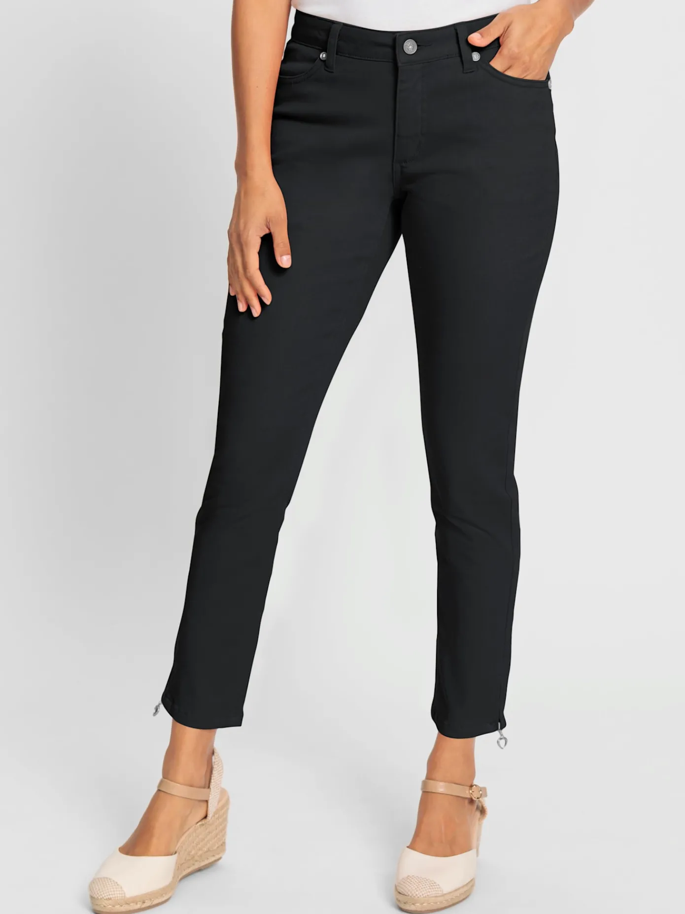 Jeans|Pantalons<Jean fentes latérales à glissière