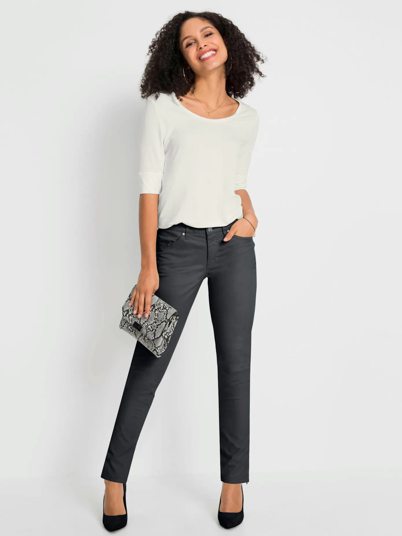 Jeans|Pantalons<Jean fentes latérales à glissière