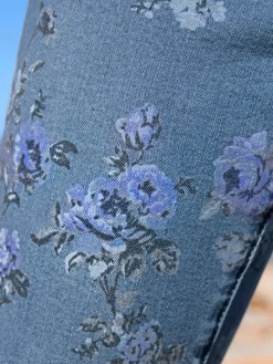 Linea Tesini Jeans|Pantalons<Jean motif floral