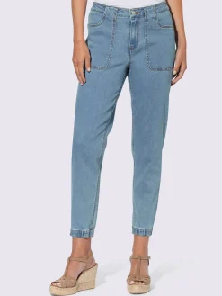 Linea Tesini Jeans|Pantalons<Jean ourlet élastique