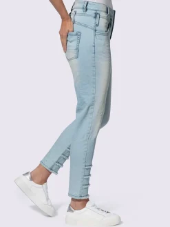 Mandarin Jeans|Pantalons<Jean ourlet tendance