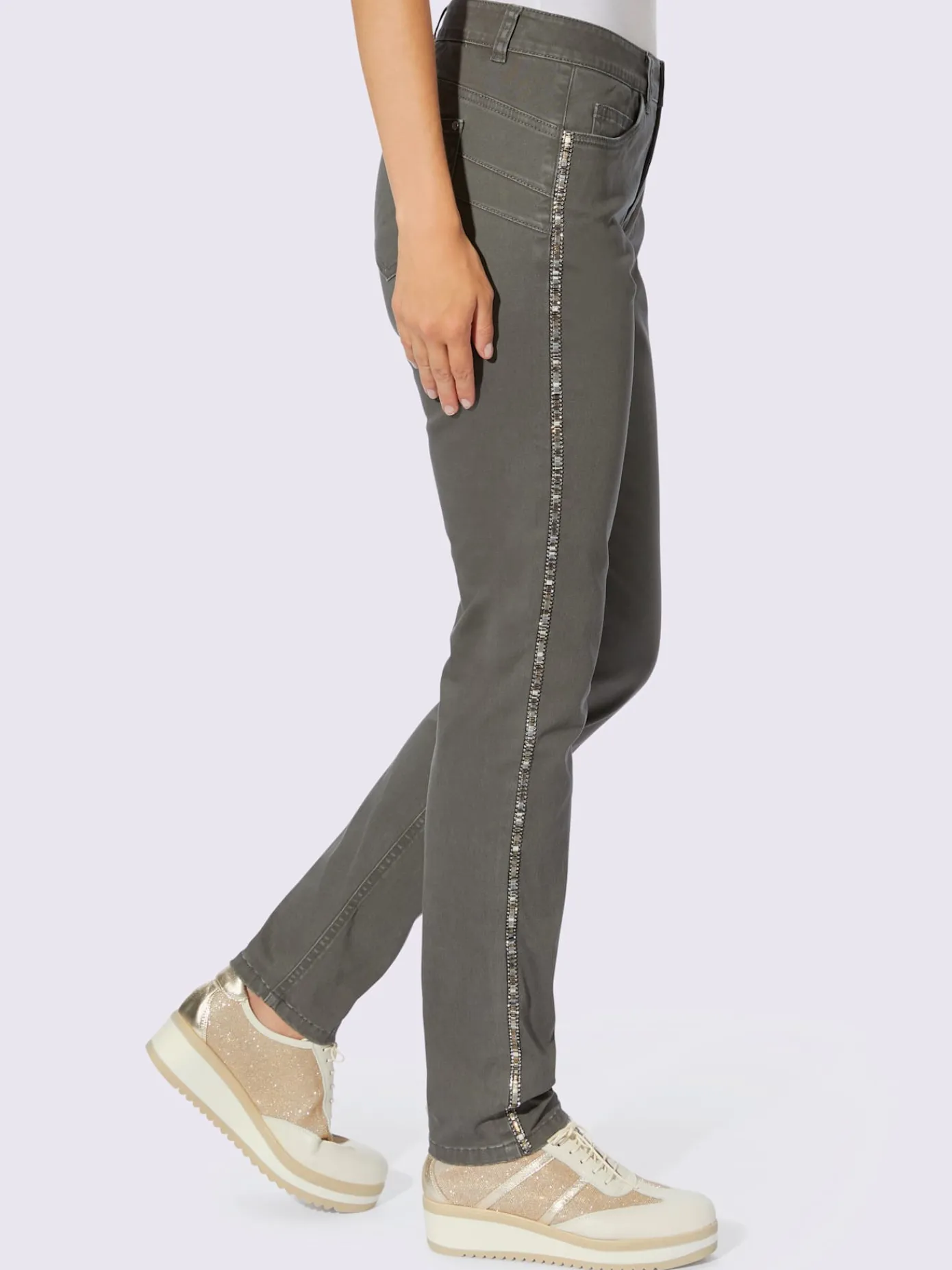 Rick Cardona Jeans|Pantalons<Jean petites pierres brillantes fantaisie