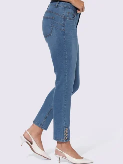 Ashley Brooke Jeans|Pantalons<Jean push-up avec œillets et chaînes décoratives