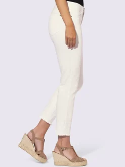 Linea Tesini Jeans|Pantalons<Jean push-up broderie ton sur ton