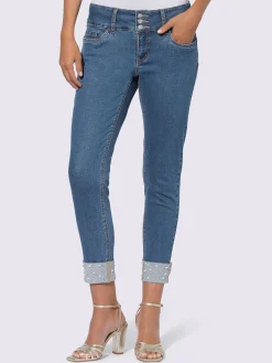Ashley Brooke Jeans|Pantalons<Jean push-up perles et petites pierres brillantes fantaisie