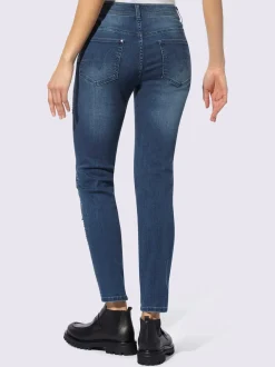 Mandarin Jeans|Pantalons<Jean push-up rivets décoratifs tendance le long des coutures latérales
