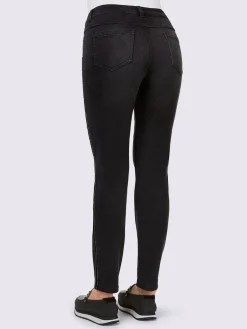 Rick Cardona Jeans|Pantalons<Jean ruban décoratif de couleur argenté