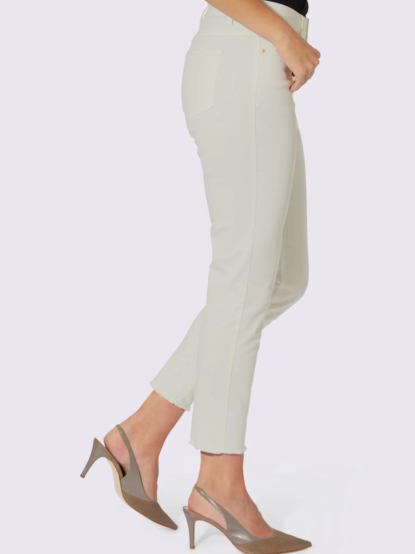 Ashley Brooke Jeans|Pantalons<Jean skinny franges tendance à l'ourlet