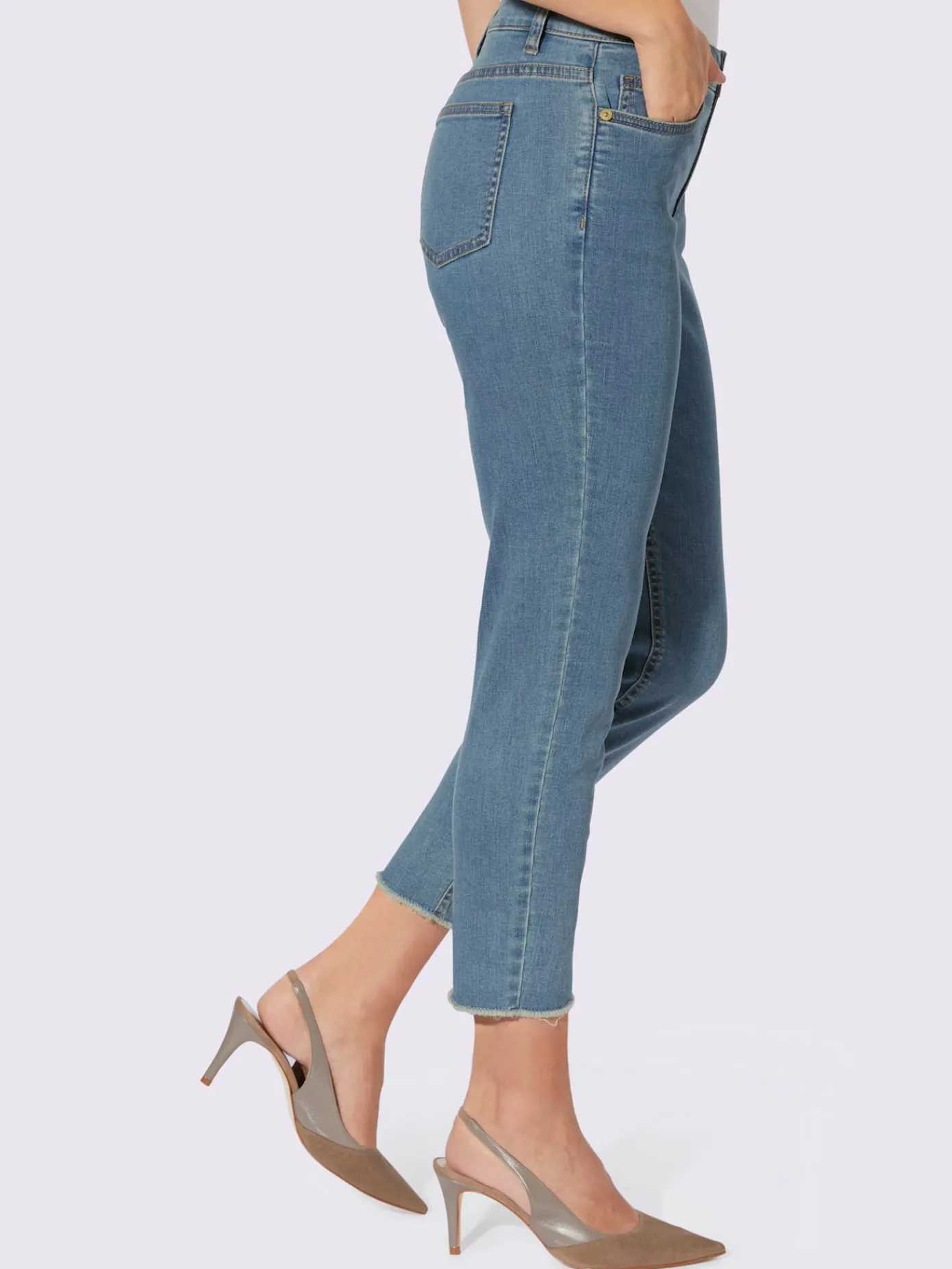 Ashley Brooke Pantalons<Jean skinny franges tendance à l'ourlet