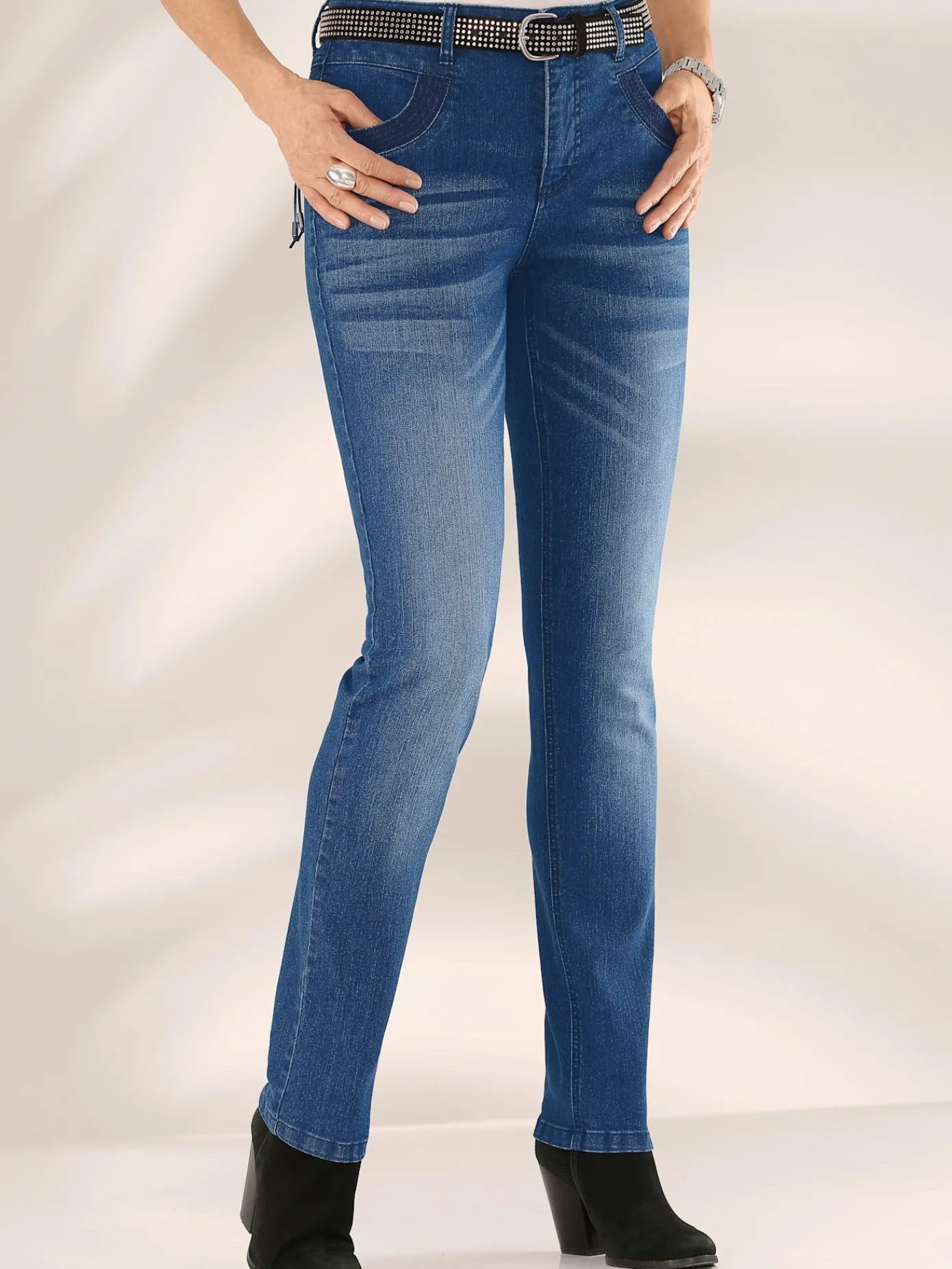 Pantalons<Jean skinny qualité coton
