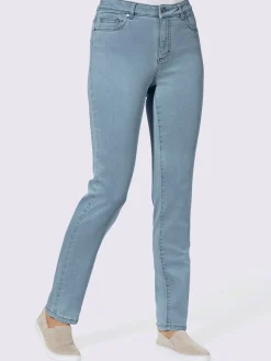 Collection L Pantalons|Jeans<Jean slim 5 poches rivets décoratifs sur les poches