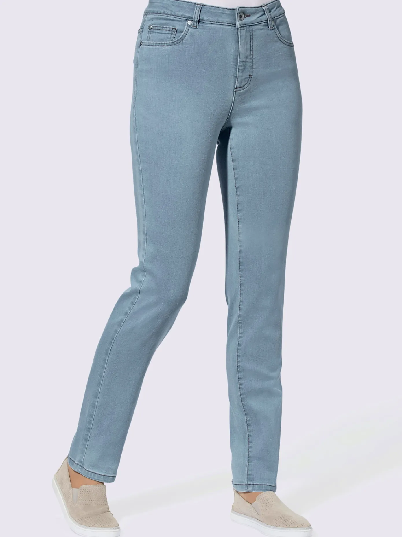Collection L Pantalons|Jeans<Jean slim 5 poches rivets décoratifs sur les poches