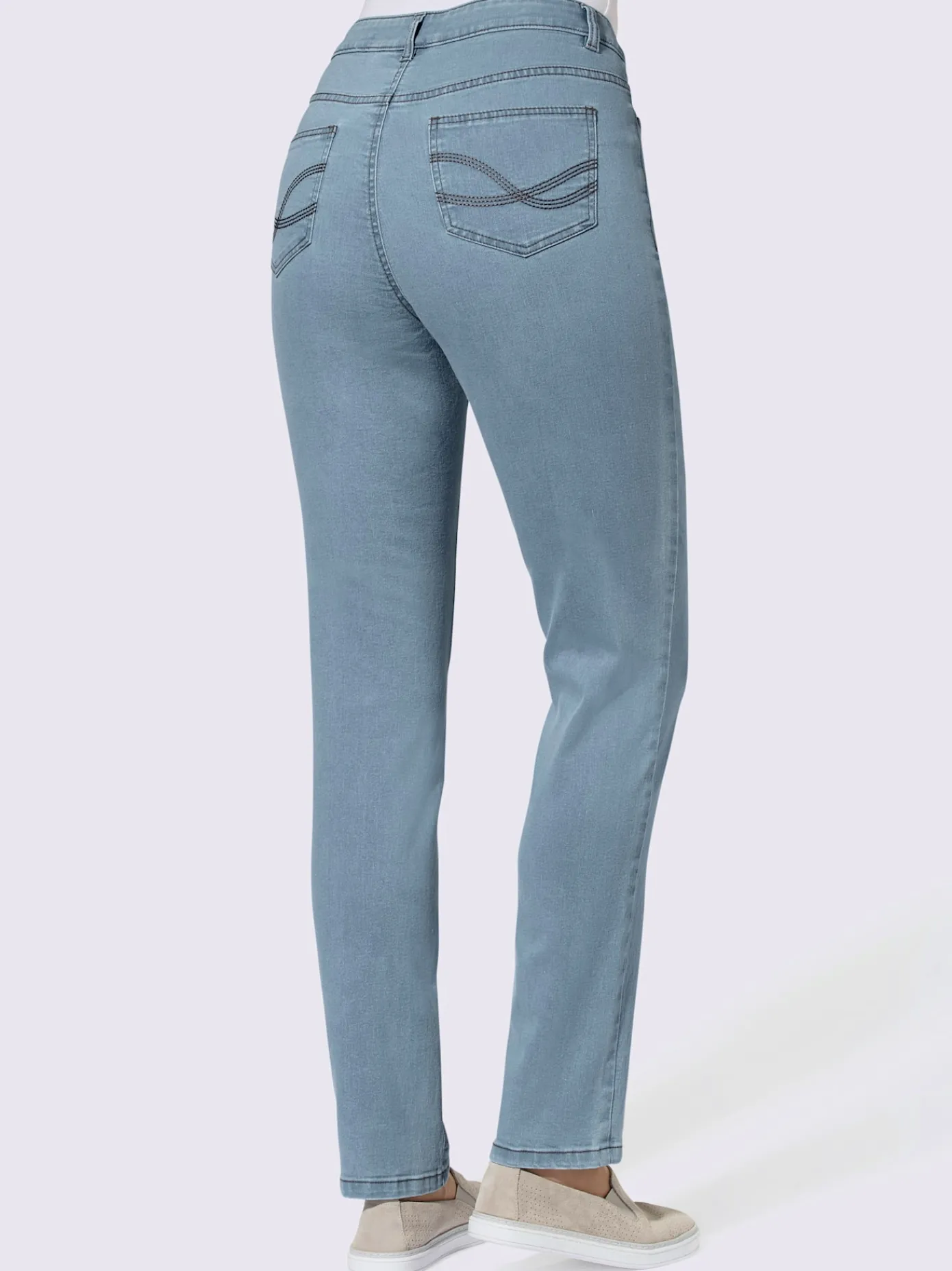 Collection L Pantalons|Jeans<Jean slim 5 poches rivets décoratifs sur les poches