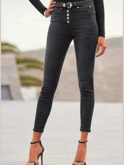 Buffalo Jeans|Pantalons<Jean taille haute coupe étroite